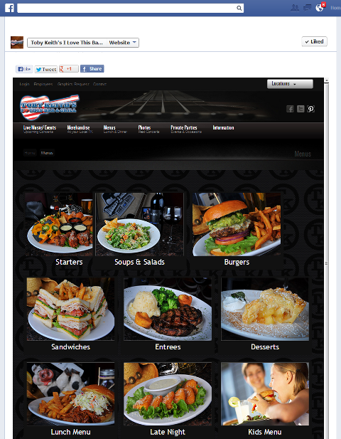 give access to your menu