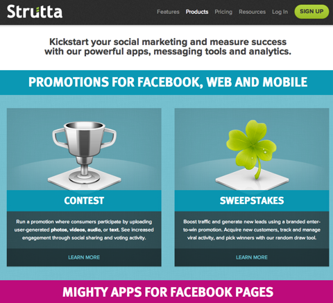 strutta facebook apps