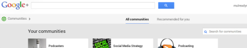 google+ community search