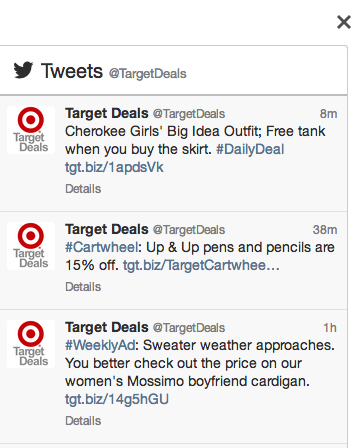 target twitter account