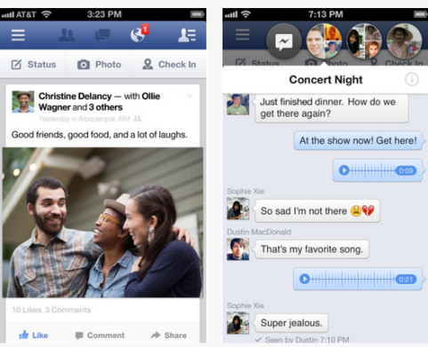 facebook mobile app