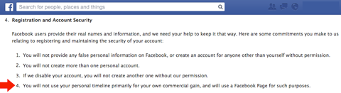 facebook registration info