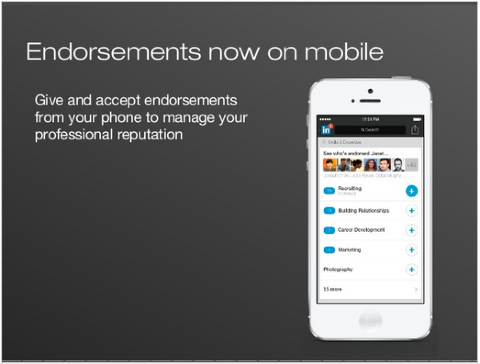 linkedin endorsements on mobile