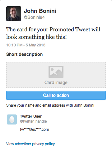 card for promoted tweet