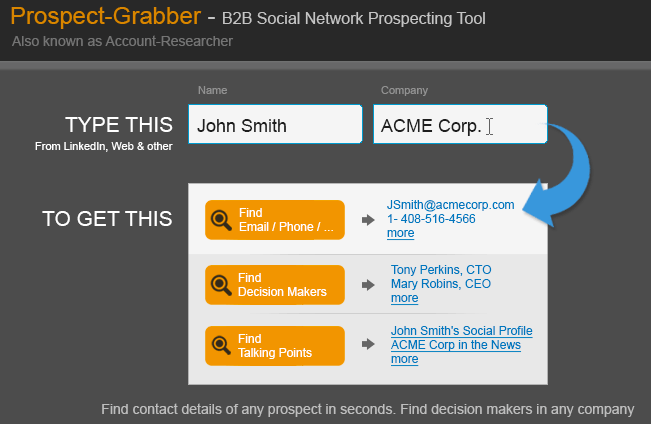 account researcher egrabber homepage