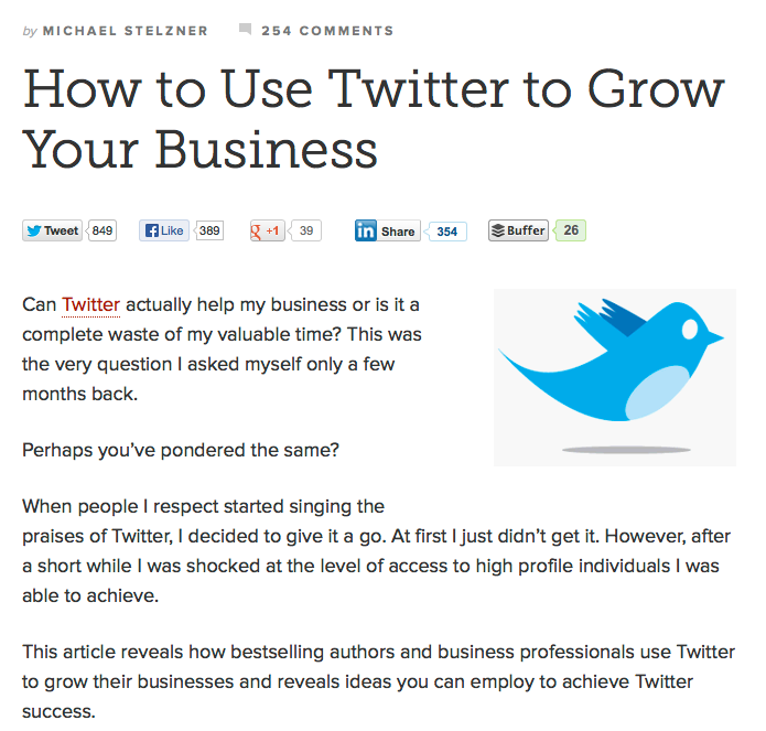 copyblogger twitter article