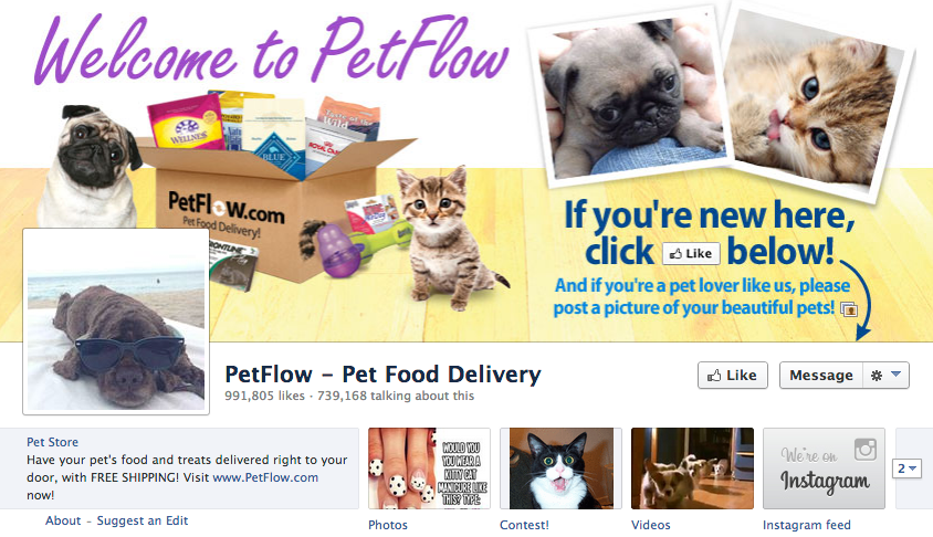 petflow facebook page