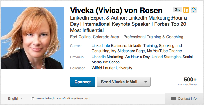 viveka von rosen linkedin account profile