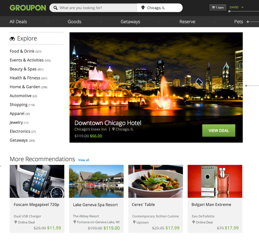 groupon new homepage