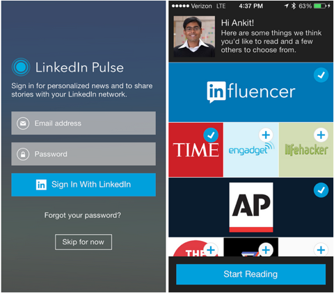 linkedin pulse integration