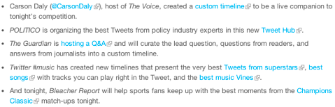 twitter custom timeline examples