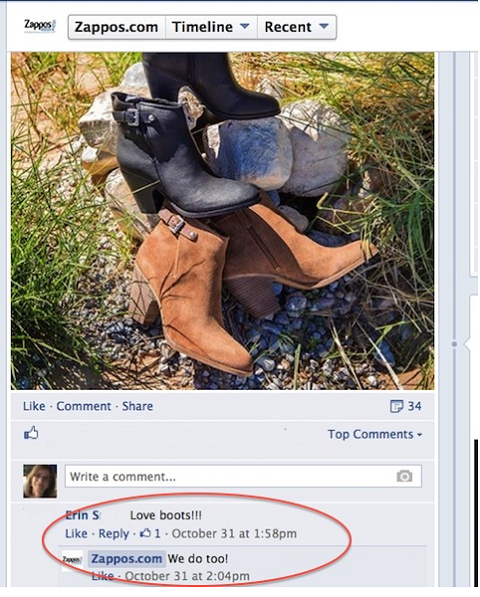 facebook engagement response