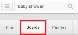 pinterest board search