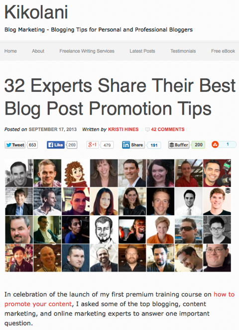 32 experts share their best blog post