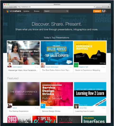 slideshare homepage