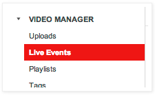 youtube live events