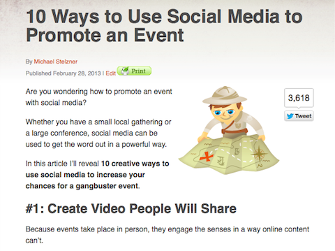 promote an event