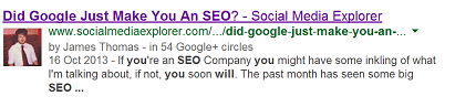 google authorship result