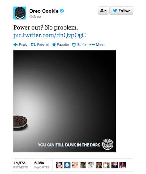 oreo superbowl tweet