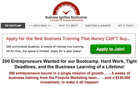 business ignition bootcamp