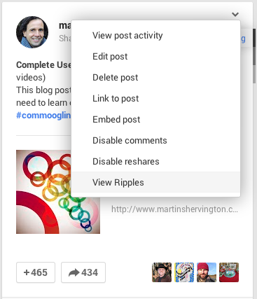 find google+ ripples