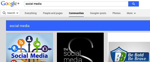 google+ community search