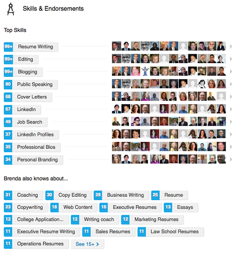 linkedin skills list