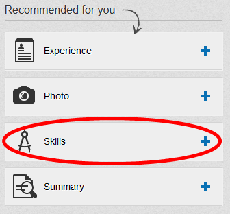 linkedin skills section