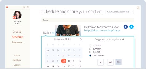 new klout scheduling