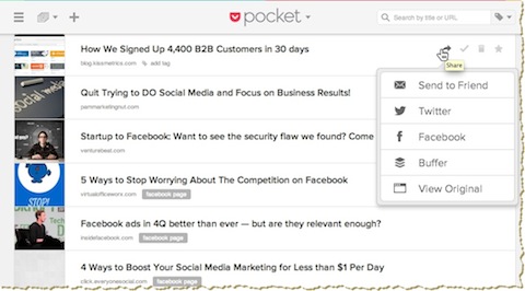 pocket on web