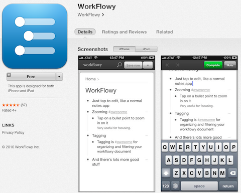 workflowy app