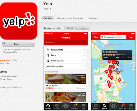 yelp app