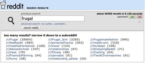 search results on reddit