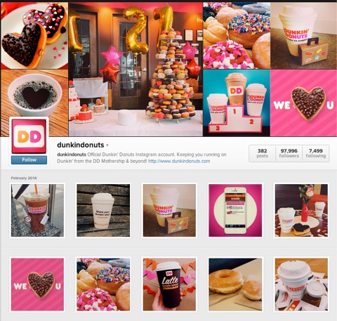 dunkin donuts instagram