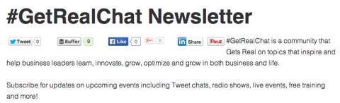 get real chat newsletter