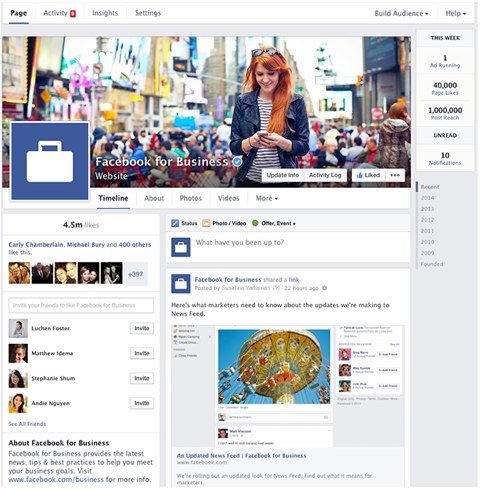 streamlined facebook for business