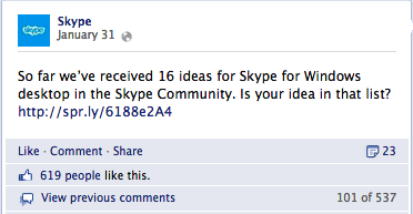 skype on facebook