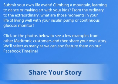 medtronic diabetes first facebook share your story prompt wording