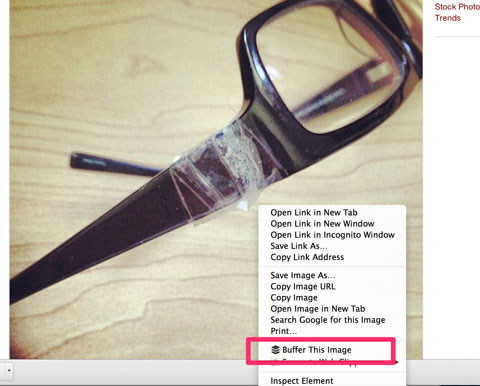buffer your image directly into a tweet by right clicking