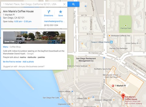 google maps business information