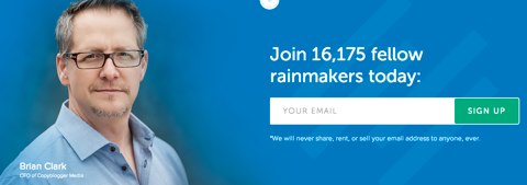 new rainmaker email sign up