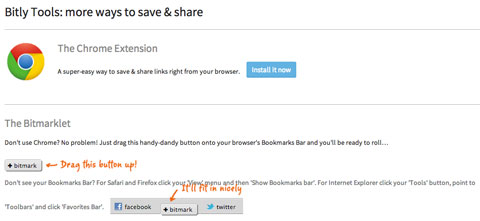 bitly chrome extension