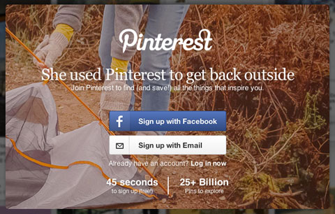 pinterest home page