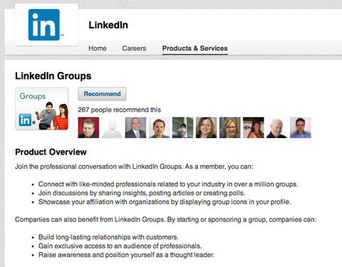 linkedin groups feature