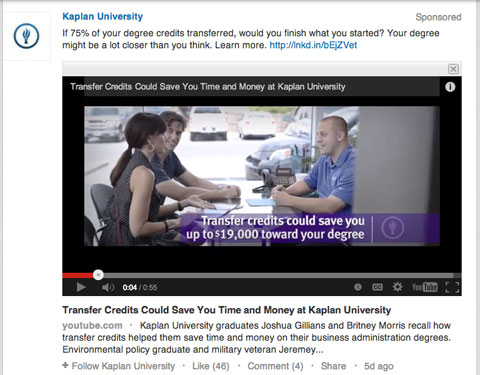 kaplan university video update