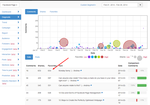 truesocialmetrics facebook report