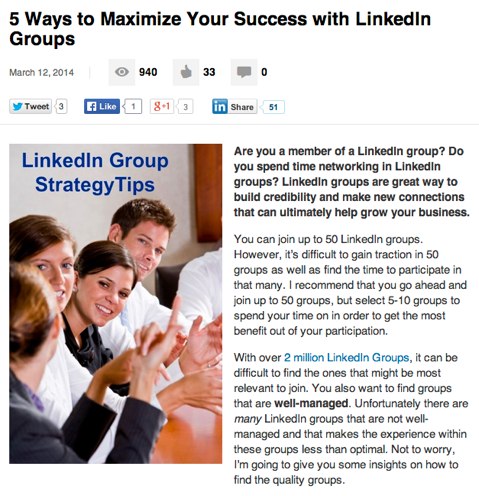 linkedin post with image