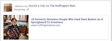 shared a link via huffington post