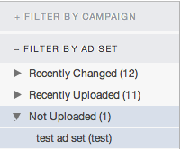 filtering ad sets