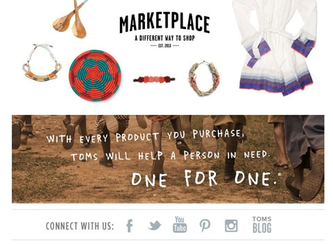 toms cta in newsletter